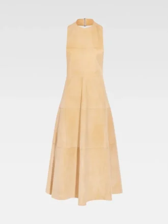 Abito Favola Abito halter in pelle scamosciata