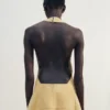 Abito Favola Abito halter in pelle scamosciata