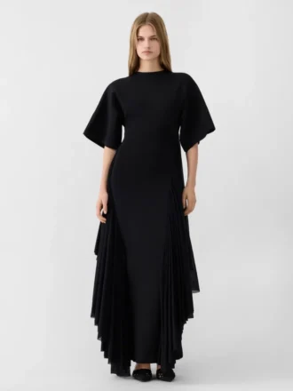 Abito in maglia Mistral Abito drappeggiato a maniche corte