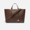 Borsa shopper orizzontale Marino Borsa tote in morbida pelle Borsa shopper orizzontale Marino Borsa tote in morbida pelle