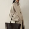 Borsa tote in morbida pelle Marino Borsa tote in morbida pelle Marino