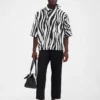 Camicia a maniche corte Pablo Camicia asimmetrica con stampa Wavy Psyche