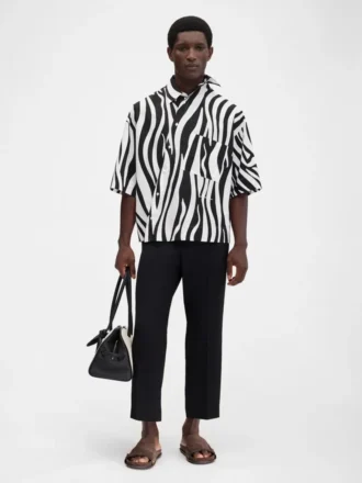 Camicia a maniche corte Pablo Camicia asimmetrica con stampa Wavy Psyche