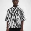 Camicia a maniche corte Pablo Camicia asimmetrica con stampa Wavy Psyche