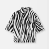 Camicia a maniche corte Pablo Camicia asimmetrica con stampa Wavy Psyche