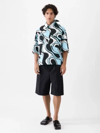 Camicia a maniche corte Pablo Camicia asimmetrica con stampa Zebra Arty