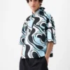 Camicia a maniche corte Pablo Camicia asimmetrica con stampa Zebra Arty