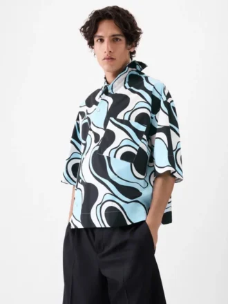 Camicia a maniche corte Pablo Camicia asimmetrica con stampa Zebra Arty
