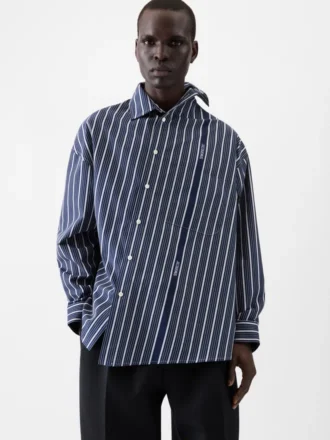 Camicia a maniche lunghe Cuadro Camicia asimmetrica a righe Business