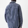 Camicia a maniche lunghe Cuadro Camicia asimmetrica a righe Business