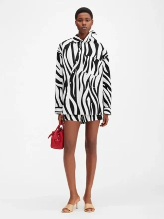 Camicia Cuadro Camicia asimmetrica con stampa Zebra Arty