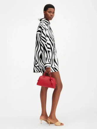 Camicia Cuadro Camicia asimmetrica con stampa Zebra Arty