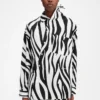 Camicia Cuadro Camicia asimmetrica con stampa Zebra Arty