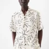 Camicia Fonccio Camicia da bowling con stampa fogliame