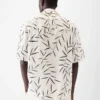 Camicia Fonccio Camicia da bowling con stampa fogliame