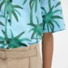 Camicia in denim Camicia a maniche corte con stampa Palm Trees Star