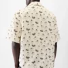 Camicia in denim Camicia bowling con stampa anatra Camicia in denim Camicia bowling con stampa anatra