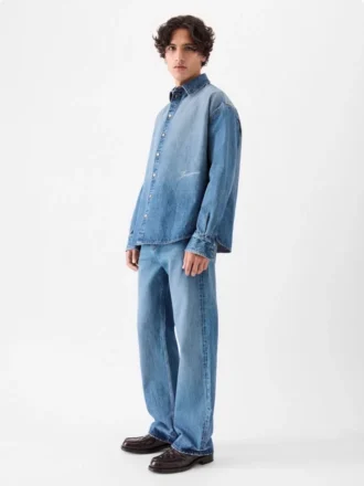 Camicia in denim Simon de-Nîmes Camicia in denim dritta