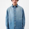 Camicia in denim Simon de-Nîmes Camicia in denim dritta Camicia in denim Simon de-Nîmes Camicia in denim dritta