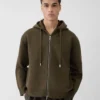 Cardigan con cappuccio in maglia piqué Cardigan con cappuccio in maglia piqué Cardigan con cappuccio in maglia piqué Cardigan con cappuccio in maglia piqué