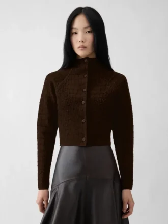Cardigan Scala Cardigan con collo alto