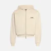 Felpa con cappuccio e zip Gros Grain Felpa con cappuccio e zip con logo Grosgrain