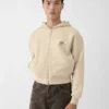 Felpa con cappuccio e zip Gros Grain Felpa con cappuccio e zip con logo Grosgrain