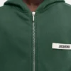 Felpa con cappuccio e zip Gros Grain Felpa con cappuccio e zip con logo Grosgrain