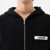 Felpa con cappuccio e zip Gros Grain Felpa con cappuccio e zip con logo Grosgrain