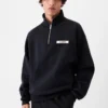 Felpa con collo alto e zip Gros Grain Felpa con zip
