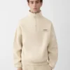 Felpa con collo alto e zip Gros Grain Felpa con zip