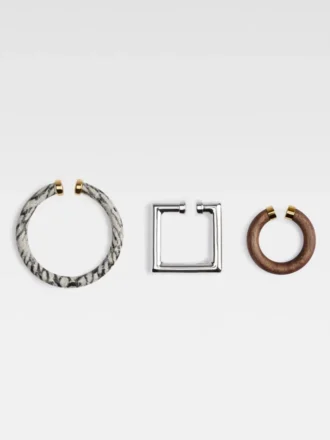 Gioielli per le orecchie Trio di ear cuff geometrici Gioielli per le orecchie Trio di ear cuff geometrici