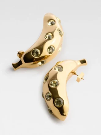 Gli orecchini Bananes Orecchini a forma di banana Gli orecchini Bananes Orecchini a forma di banana