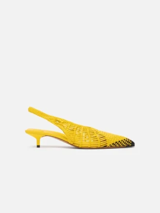 Il basso Cubisto Banane Slingback intrecciato banana