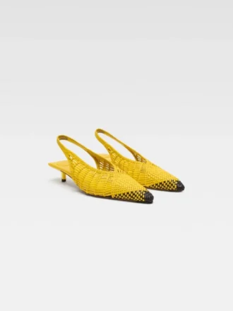 Il basso Cubisto Banane Slingback intrecciato banana