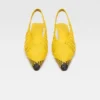 Il basso Cubisto Banane Slingback intrecciato banana