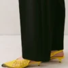 Il basso Cubisto Banane Slingback intrecciato banana