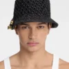 Il cappello a secchiello Spiaggia Cappello a secchiello con charm in rafia