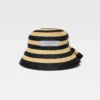 Il cappello Vela Cappello a secchiello in rafia piegato