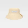 Il cappello Vela Cappello a secchiello in rafia piegato