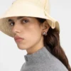 Il cappello Vela Cappello a secchiello in rafia piegato