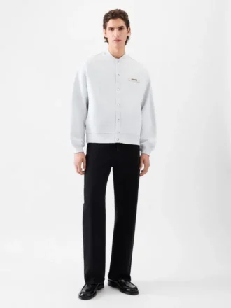 Il cardigan Gros Grain Cardigan con logo Grosgrain