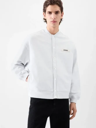 Il cardigan Gros Grain Cardigan con logo Grosgrain