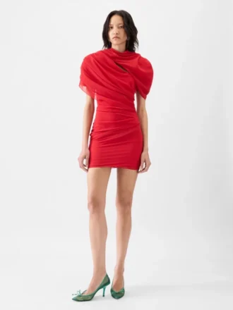 L’abito Castagna Abito mini drappeggiato