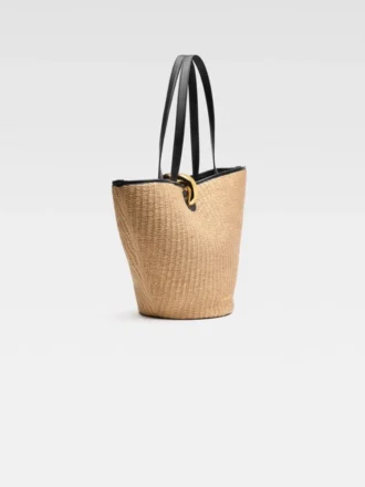 La borsa a secchiello asimmetrica Bambola