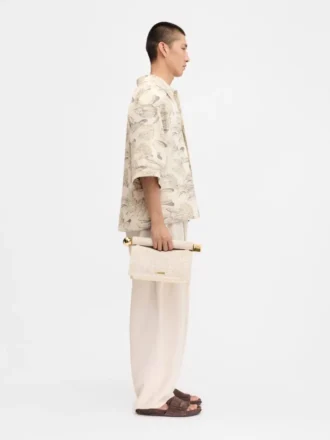 La camicia Aloe Camicia boxy in jacquard banana