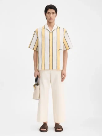 La camicia Jean Camicia da bowling a righe