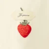 La t-shirt con le fragole T-shirt con logo e toppa con fragole