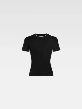 La t-shirt Tricot T-shirt asimmetrica in maglia