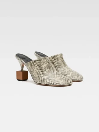 Le mules Bisou Mules con tacco geometrico